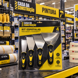 Kit Espátulas Profissionais 4 Peças – Aço Inox com Cabo Emborrachado 2"