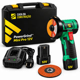 PowerGrind™ Mini Pro 12V | Esmerilhadeira e Lixadeira Sem Fio 3 em 1.