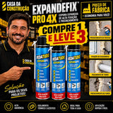 ExpandeFix™ Pro 4X | Espuma Expansiva de Alta Fixação e Preenchimento