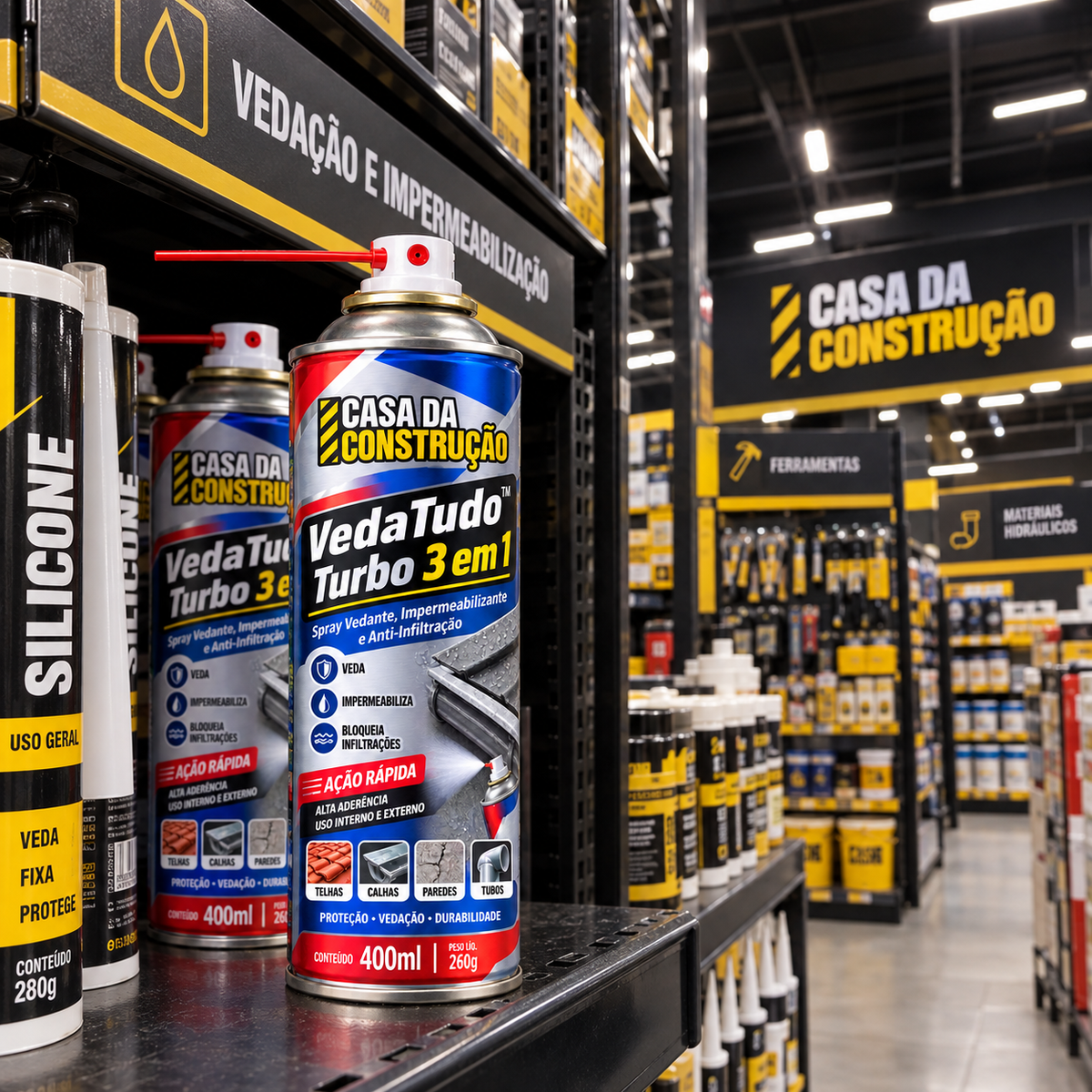 VedaTudo™ Turbo 3 em 1 | Spray Vedante, Impermeabilizante e Anti-Infiltração