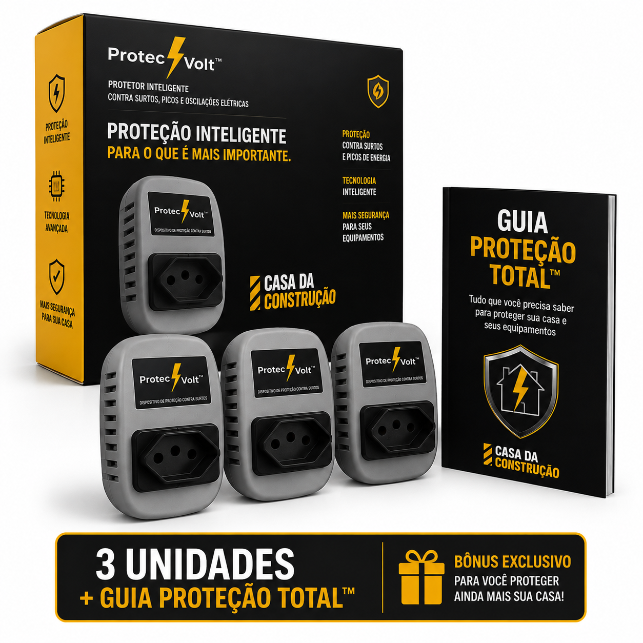 ProtecVolt™ | Protetor Inteligente Contra Surtos, Picos de Energia e Oscilações Elétricas