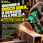 PowerGrind™ Mini Pro 12V | Esmerilhadeira e Lixadeira Sem Fio 3 em 1.