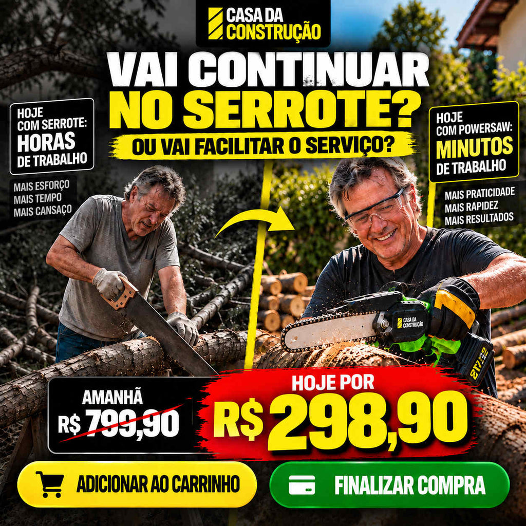 PowerSaw™ Pro 21V | Motosserra Portátil Sem Fio