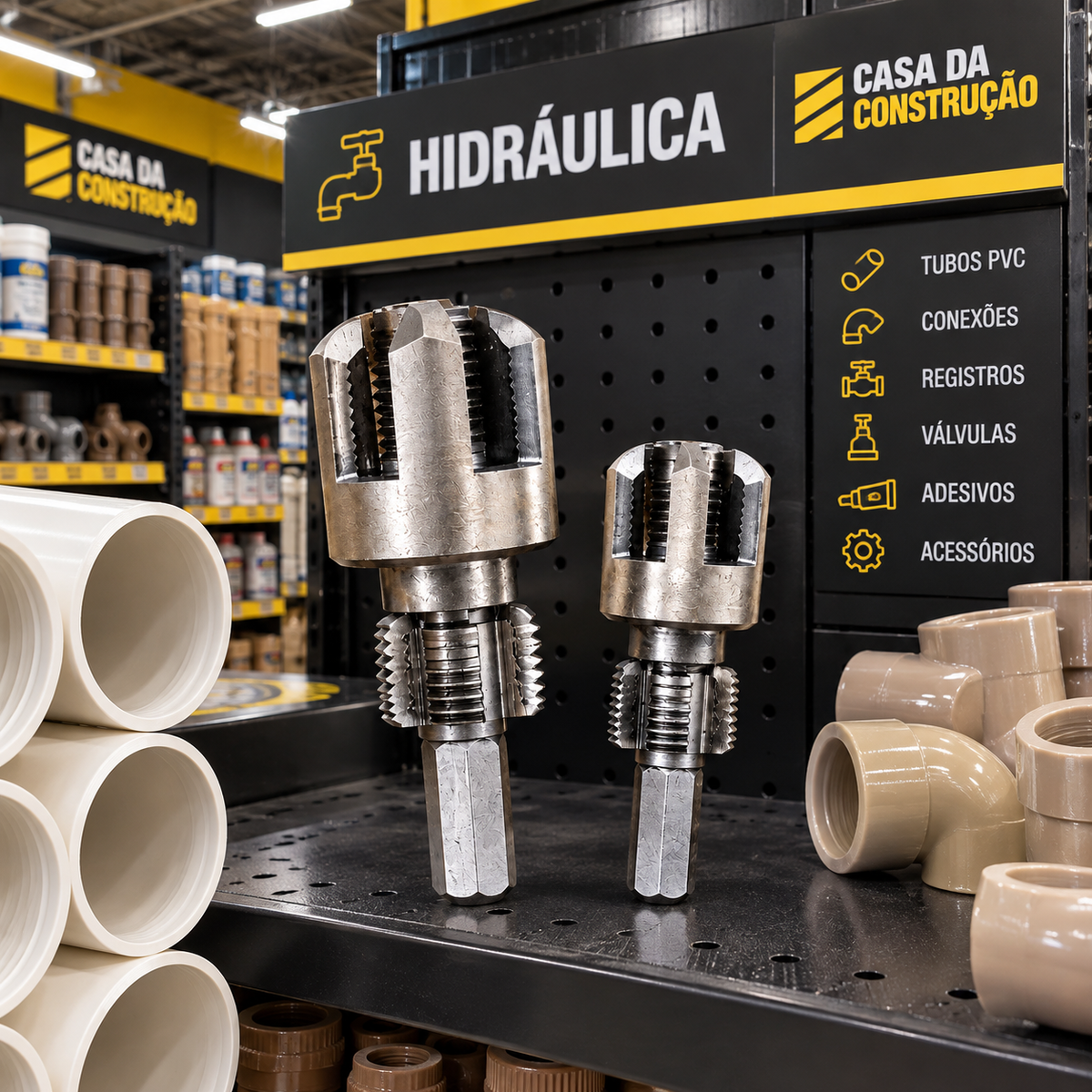 RoscaPro™ Turbo 2X | Kit Abridor de Rosca Interna e Externa para Tubos PVC