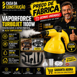 VaporForce™ TurboJet 1100W | Higienizador a Vapor Portátil de Alta Temperatura