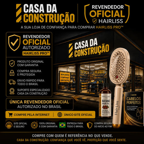 HairLiss Pro™  Escova Alisadora Instantânea a Vapor Profissional 2 em 1 (Escova + Sérum + Manual Cabelos Perfeitos)