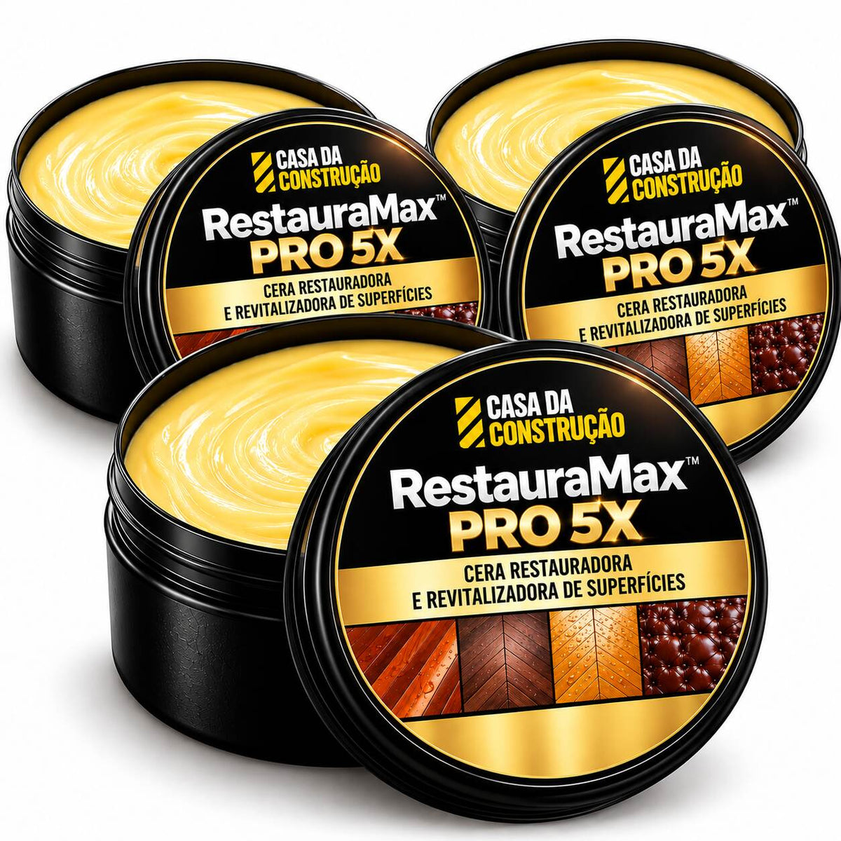 RestauraMax™ Pro 5X | Cera Restauradora e Revitalizadora de Superfícies