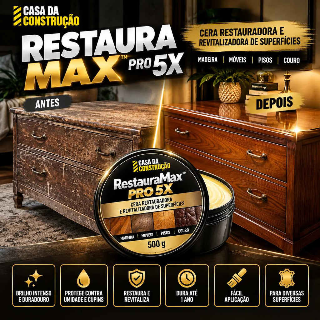 RestauraMax™ Pro 5X | Cera Restauradora e Revitalizadora de Superfícies