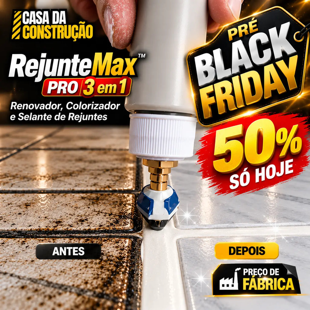 RejunteMax™ Pro 3 em 1 Renovador, Colorizador e Selante de Rejuntes