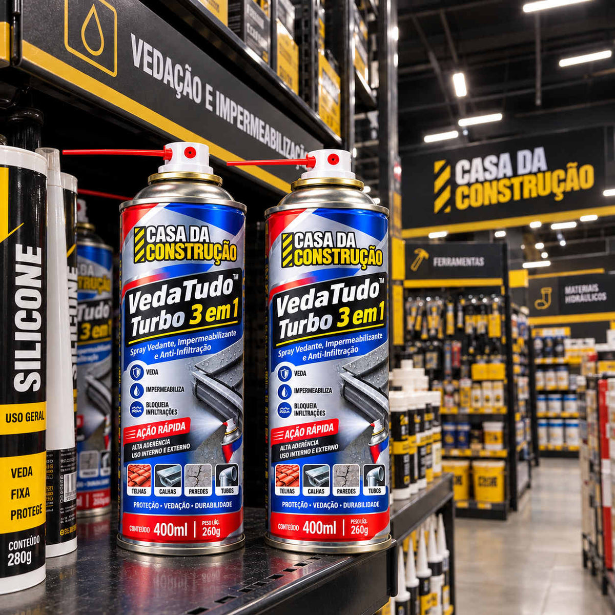VedaTudo™ Turbo 3 em 1 | Spray Vedante, Impermeabilizante e Anti-Infiltração