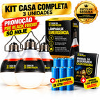 PowerLight™ Emergency Pro 50W | Lâmpada de Emergência LED Recarregável Bivolt 3 em 1