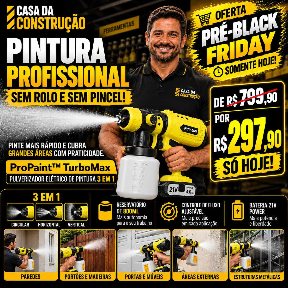 ProPaint™ TurboMax | Pulverizador Elétrico 3 em 1