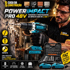 PowerImpact™ Pro 48V | Furadeira e Parafusadeira de Impacto Sem Fio 3 em 1