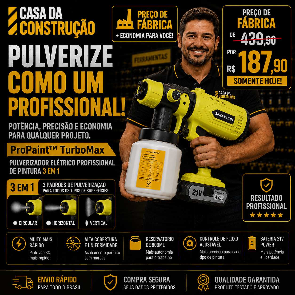 ProPaint™ TurboMax | Pulverizador Elétrico sdfsdfsdfsdfde dsf3 em 1